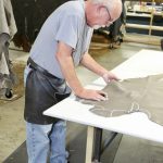First leather cutting operator at Southern Motion